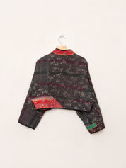 The Kaira Cropped Quilted Patchwork Kantha Jacket