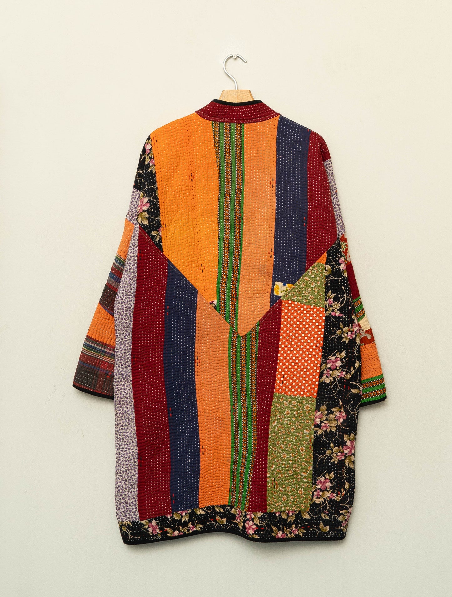 The Sai Quilted Patchwork Kantha Coat