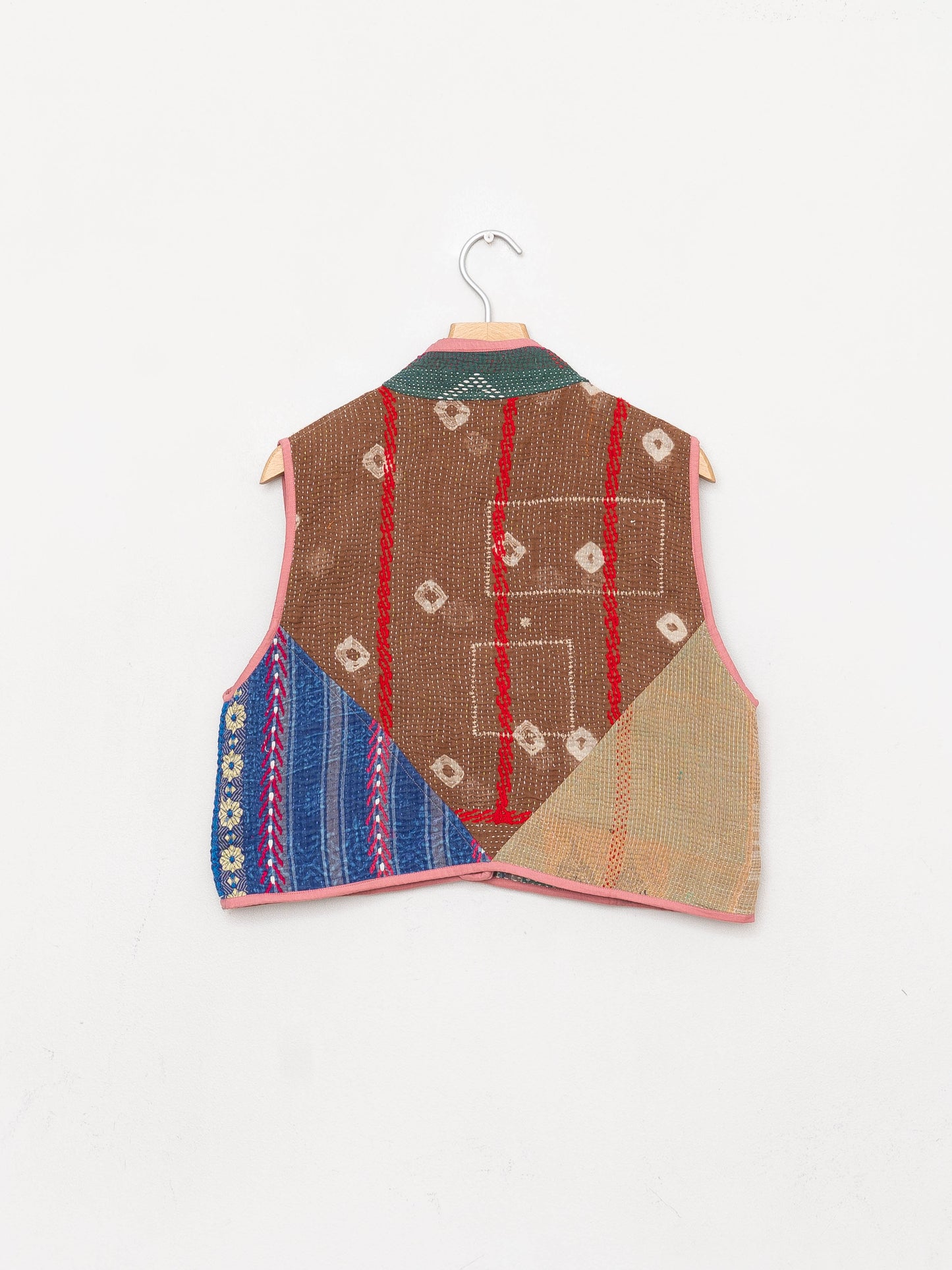 The Kaira Quilted Patchwork Kantha Vest