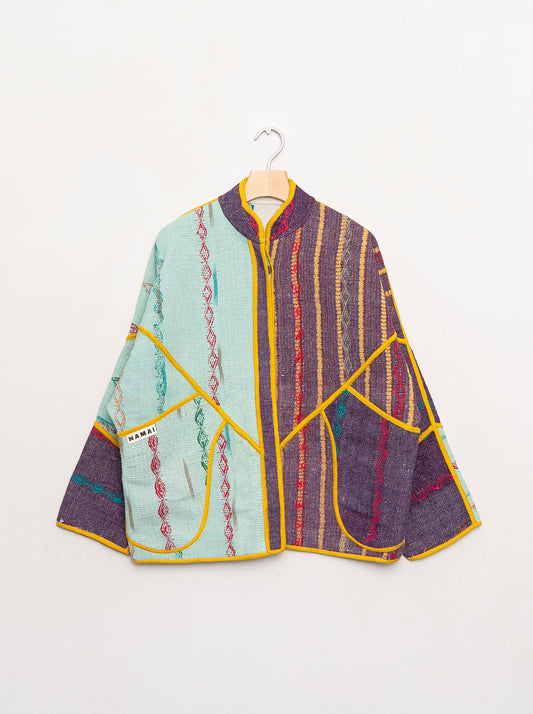 The Ladhiya Quilted Patchwork Kantha Jacket