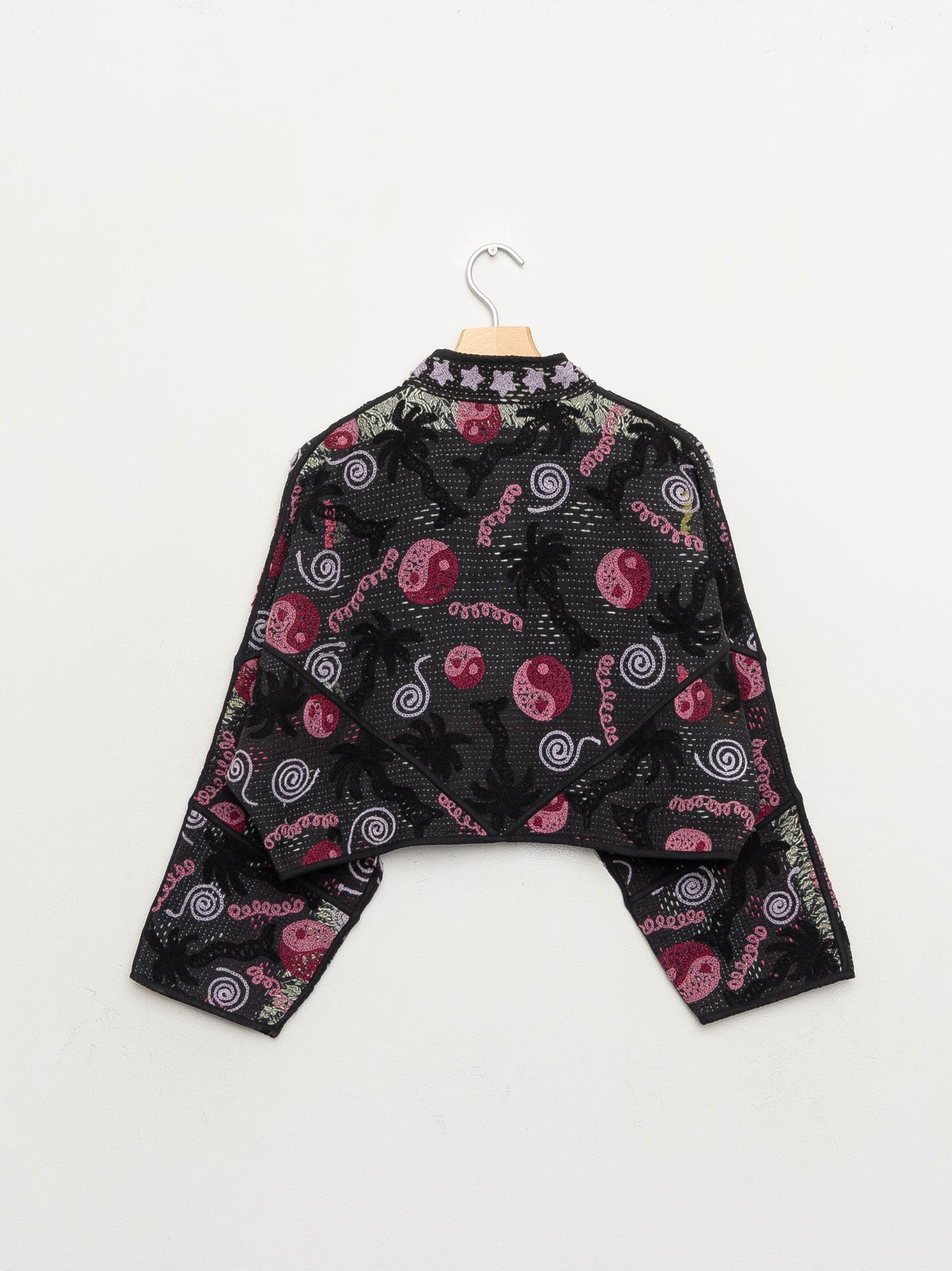 The Kaira Cropped Suzani Quilted Kantha Jacket