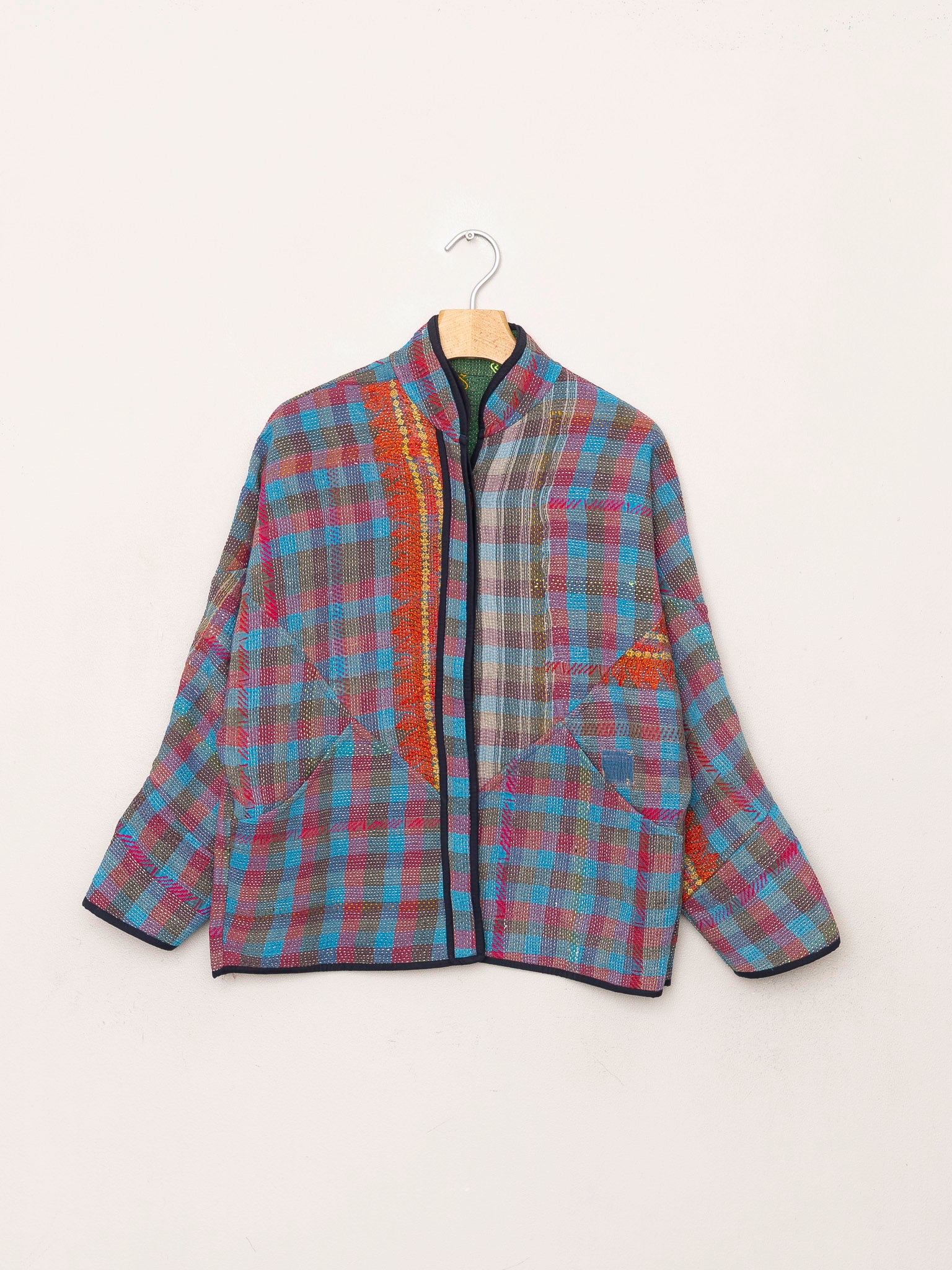The Ladhiya Petite Quilted Patchwork Kantha Jacket