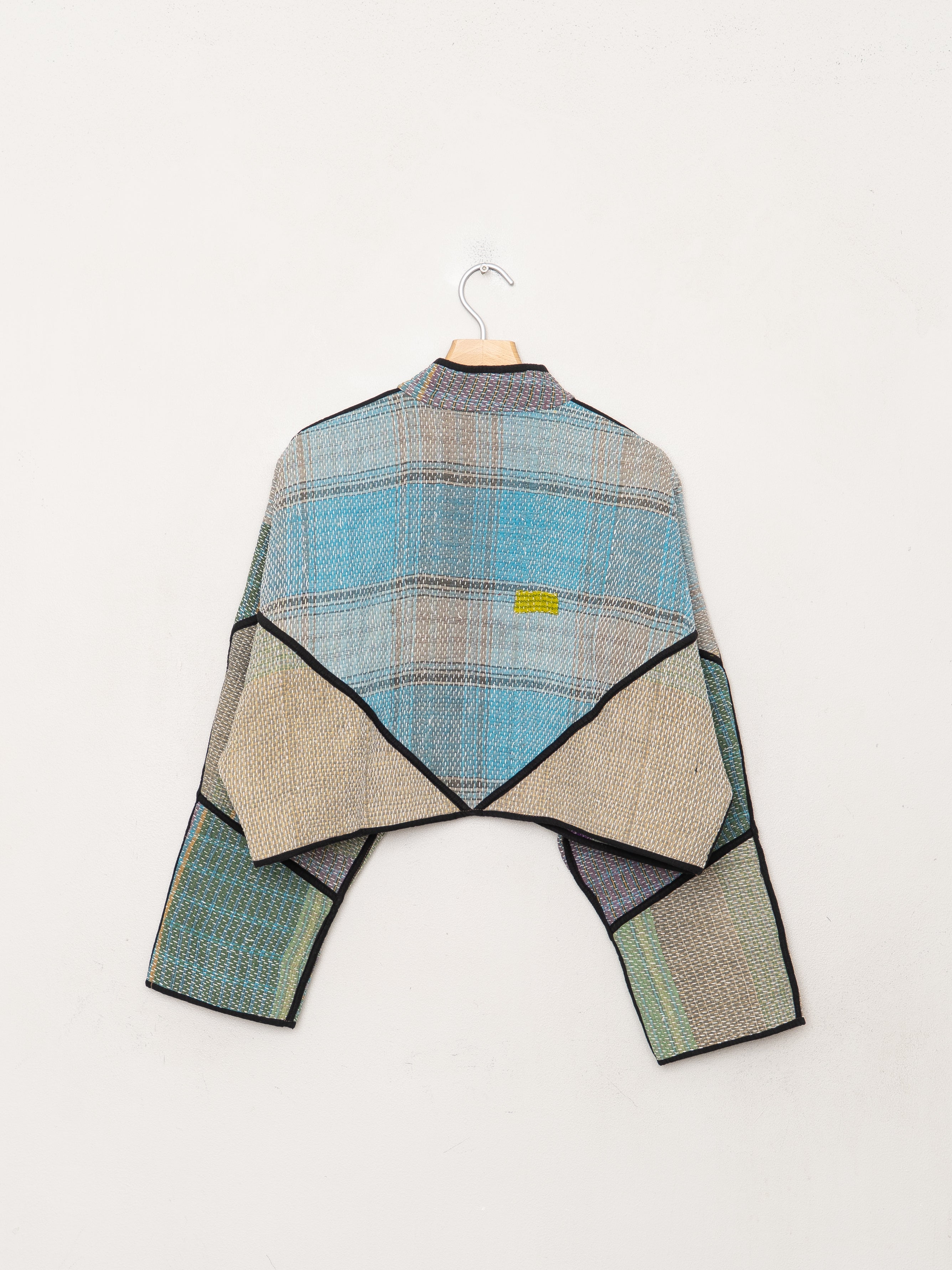 The Kaira Cropped Quilted Patchwork Kantha Jacket