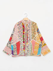 The Ladhiya Quilted Patchwork Kantha Jacket