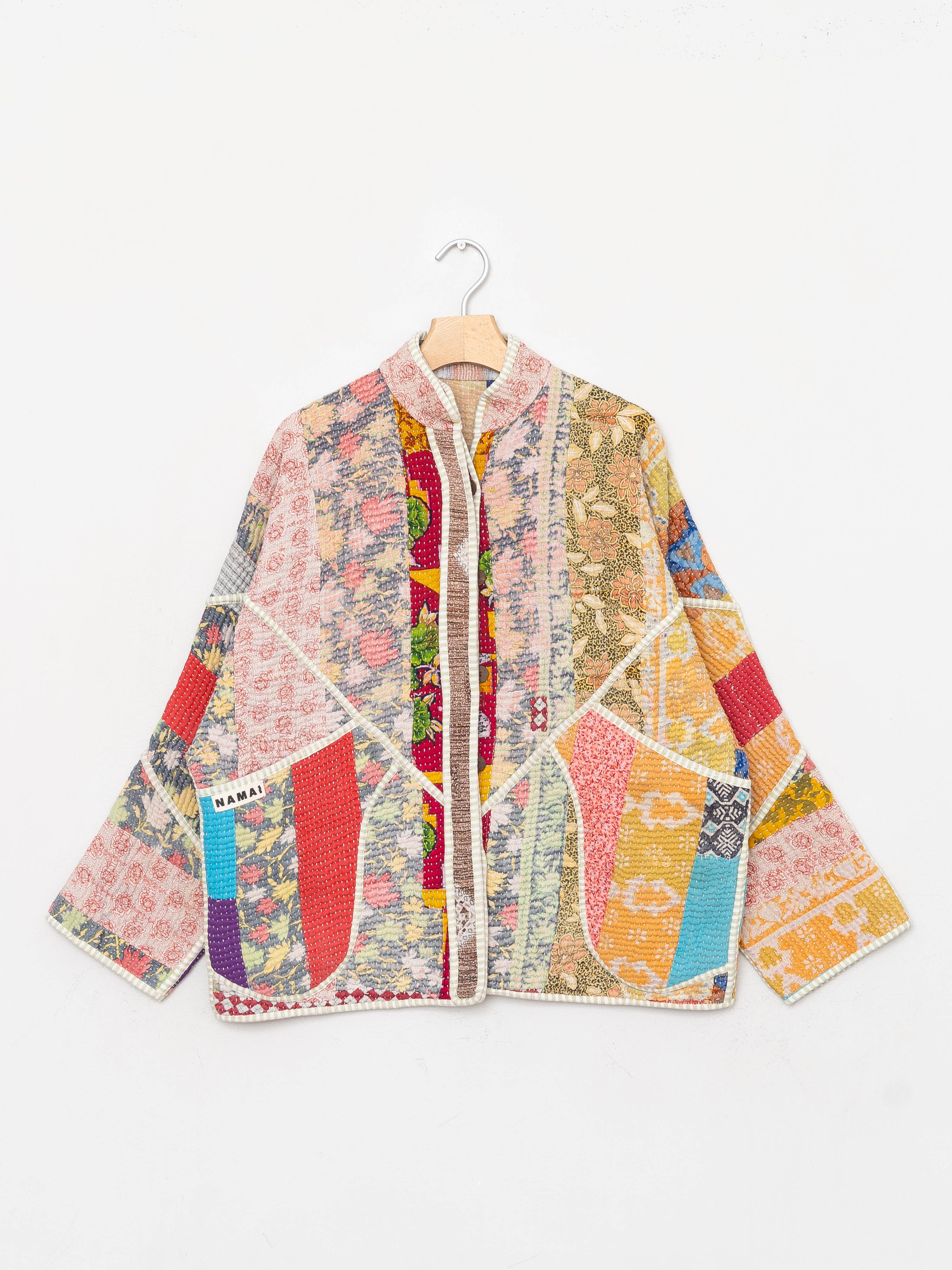The Ladhiya Quilted Patchwork Kantha Jacket