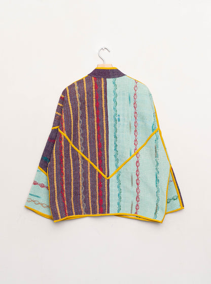 The Ladhiya Quilted Patchwork Kantha Jacket