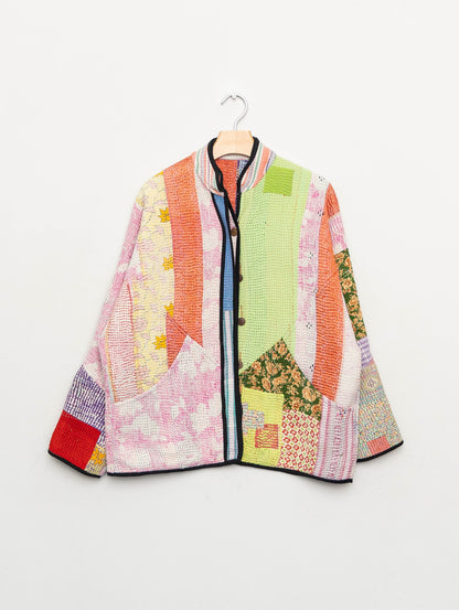 The Ladhiya Quilted Patchwork Kantha Jacket