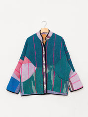 The Ladhiya Quilted Patchwork Kantha Jacket