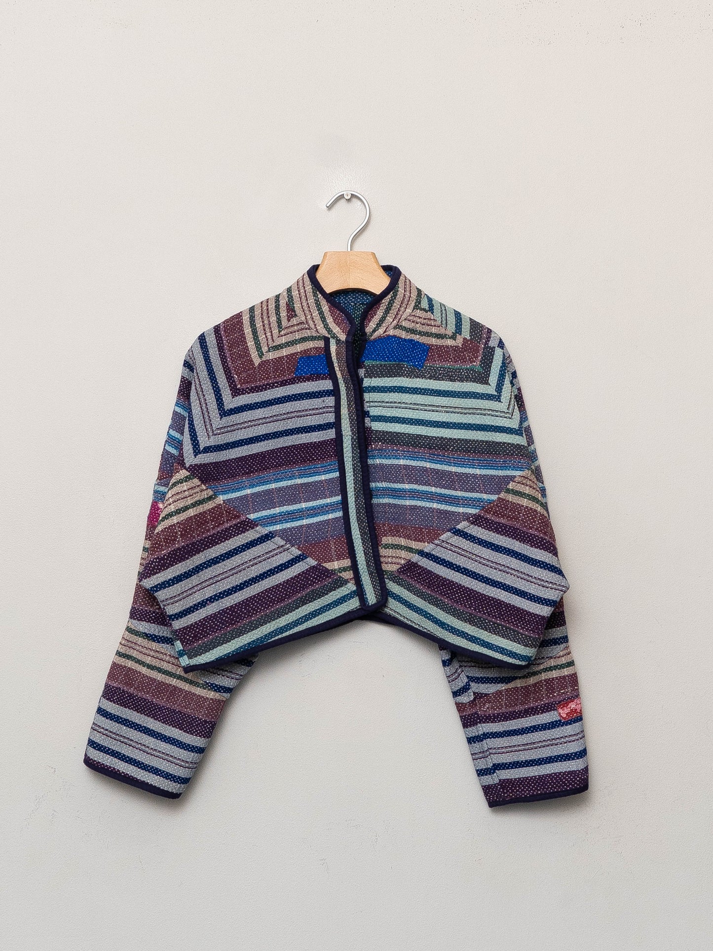 The Kaira Cropped Patchwork Jacket Wholesale