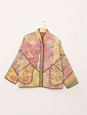 The Ladhiya Petite Quilted Patchwork Kantha Jacket