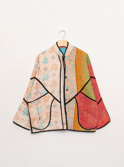 The Ladhiya Quilted Patchwork Kantha Jacket