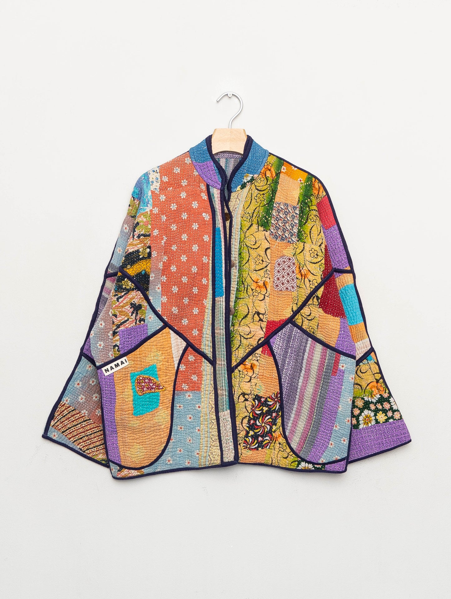 The Ladhiya Quilted Patchwork Kantha Jacket