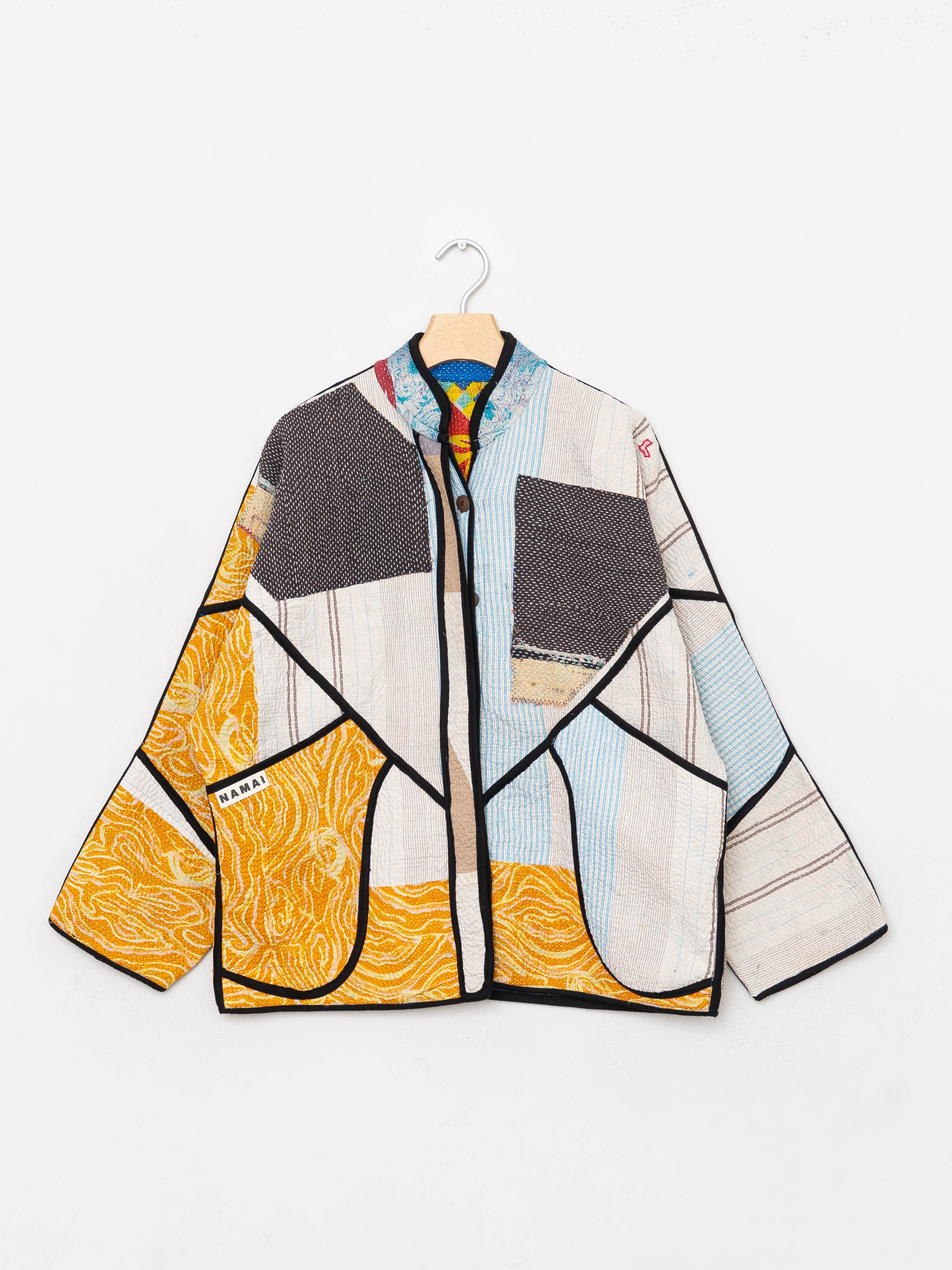 The Ladhiya Quilted Patchwork Kantha Jacket