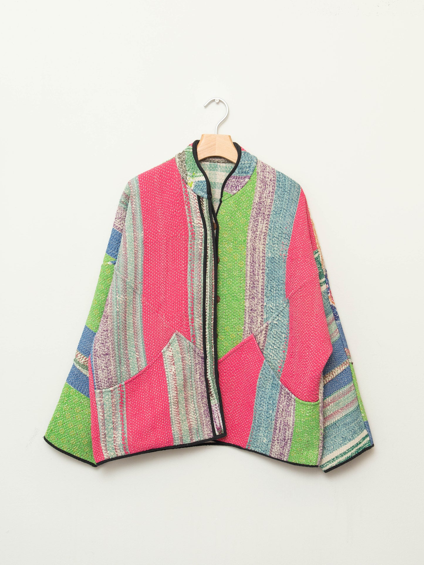 The Ladhiya Quilted Patchwork Kantha Jacket