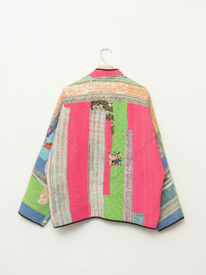 The Ladhiya Quilted Patchwork Kantha Jacket