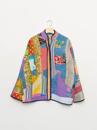 The Ladhiya Quilted Patchwork Kantha Jacket