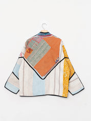 The Ladhiya Quilted Patchwork Kantha Jacket
