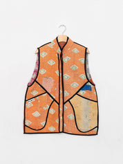 The Ladhiya Quilted Patchwork Kantha Vest