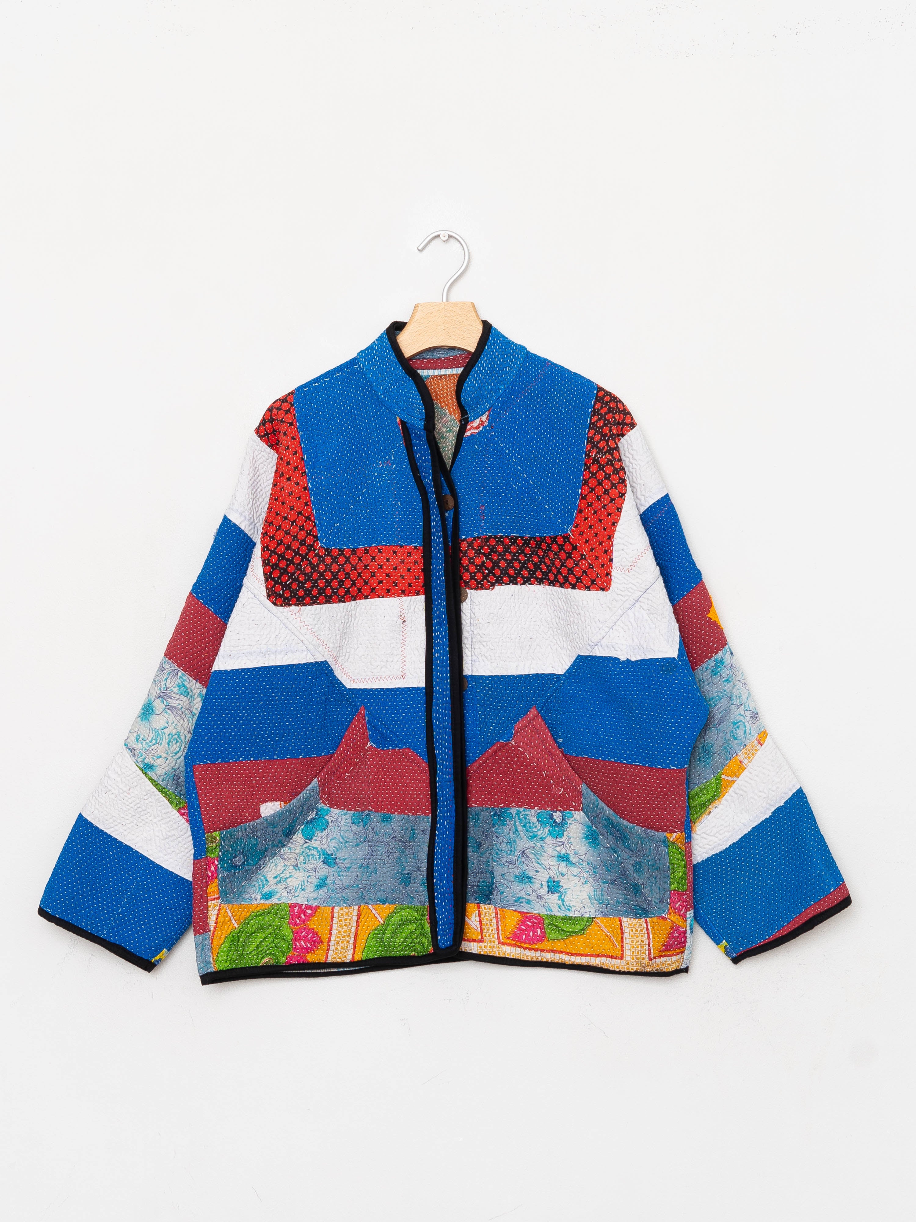 The Ladhiya Quilted Patchwork Kantha Jacket