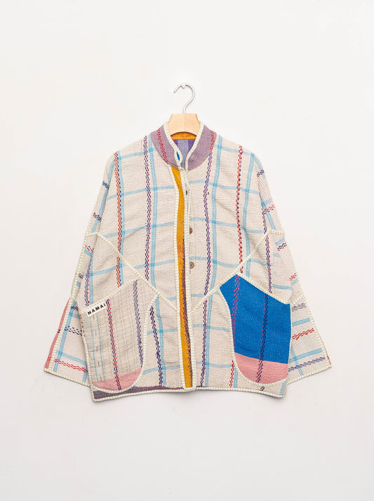 The Ladhiya Quilted Patchwork Kantha Jacket