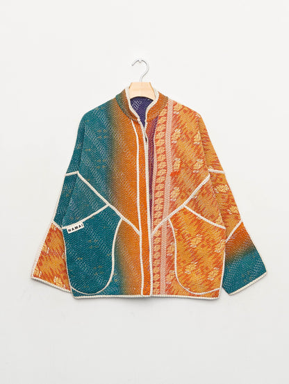 The Ladhiya Quilted Patchwork Kantha Jacket