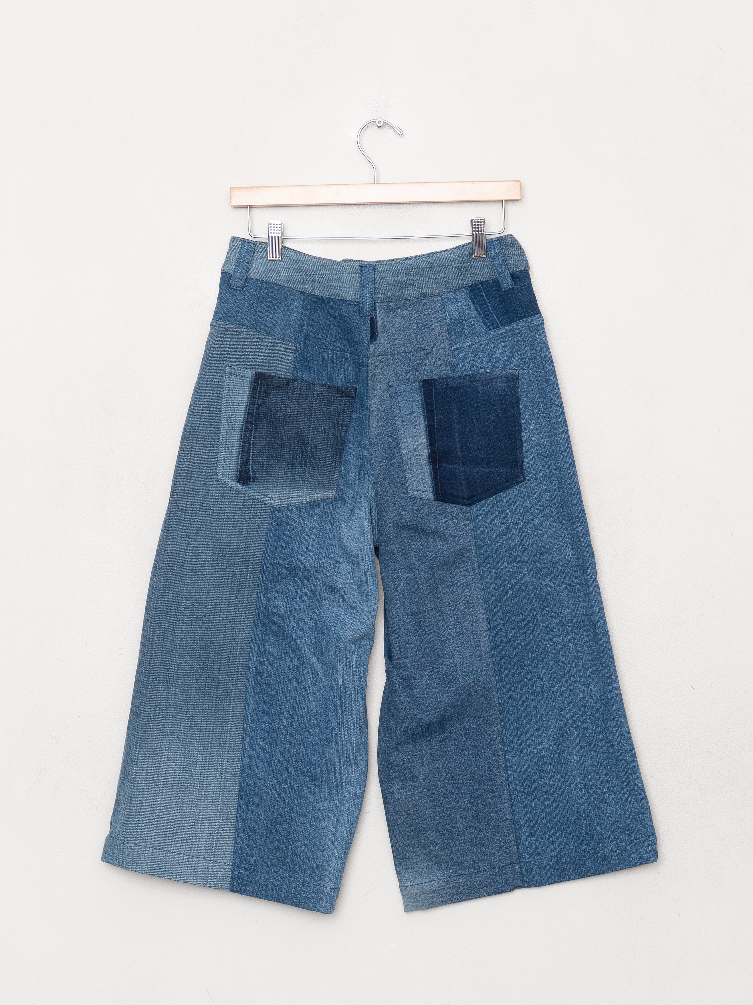 The Bindu Denim Bermuda Culotte Pant - Small