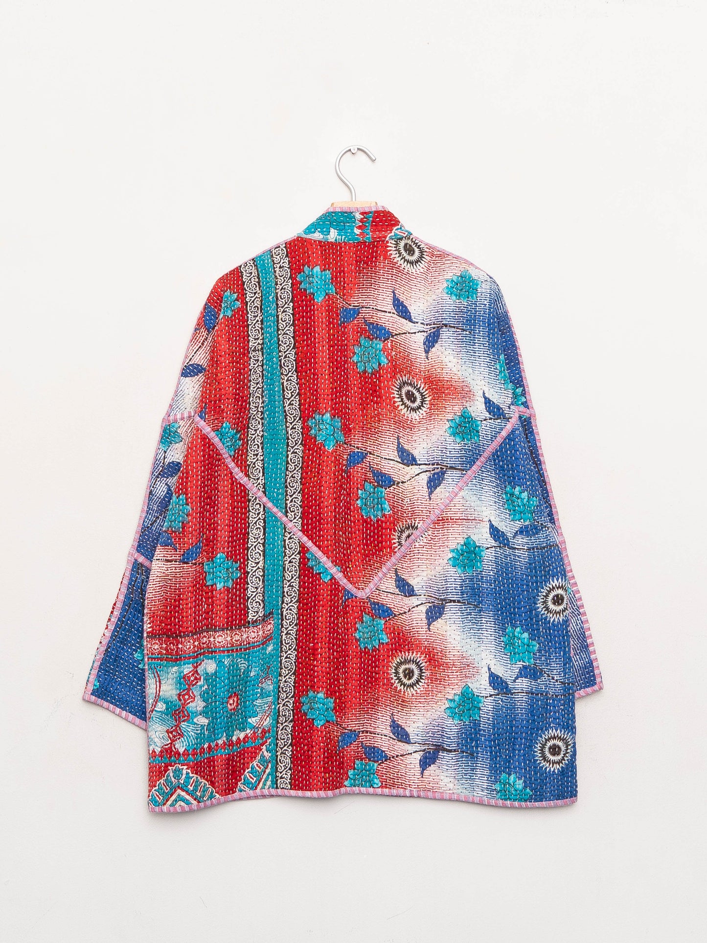 The Narmada Quilted Patchwork Kantha Jacket