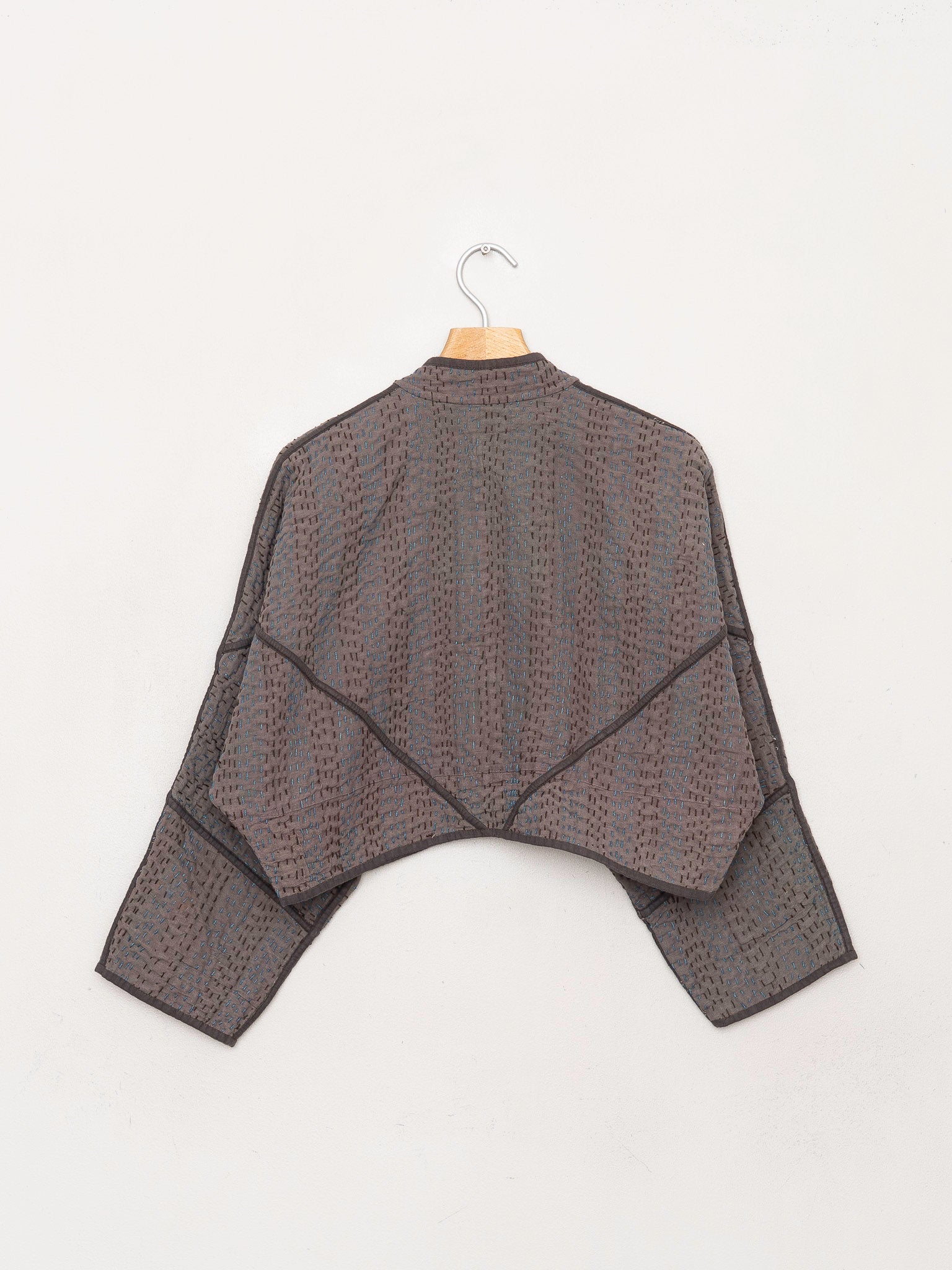 The Kaira Cropped Quilted Ralli Kantha Jacket