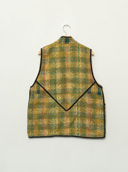 The Ladhiya Quilted Plant Dyed Kantha Vest