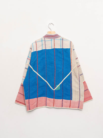 The Ladhiya Quilted Patchwork Kantha Jacket