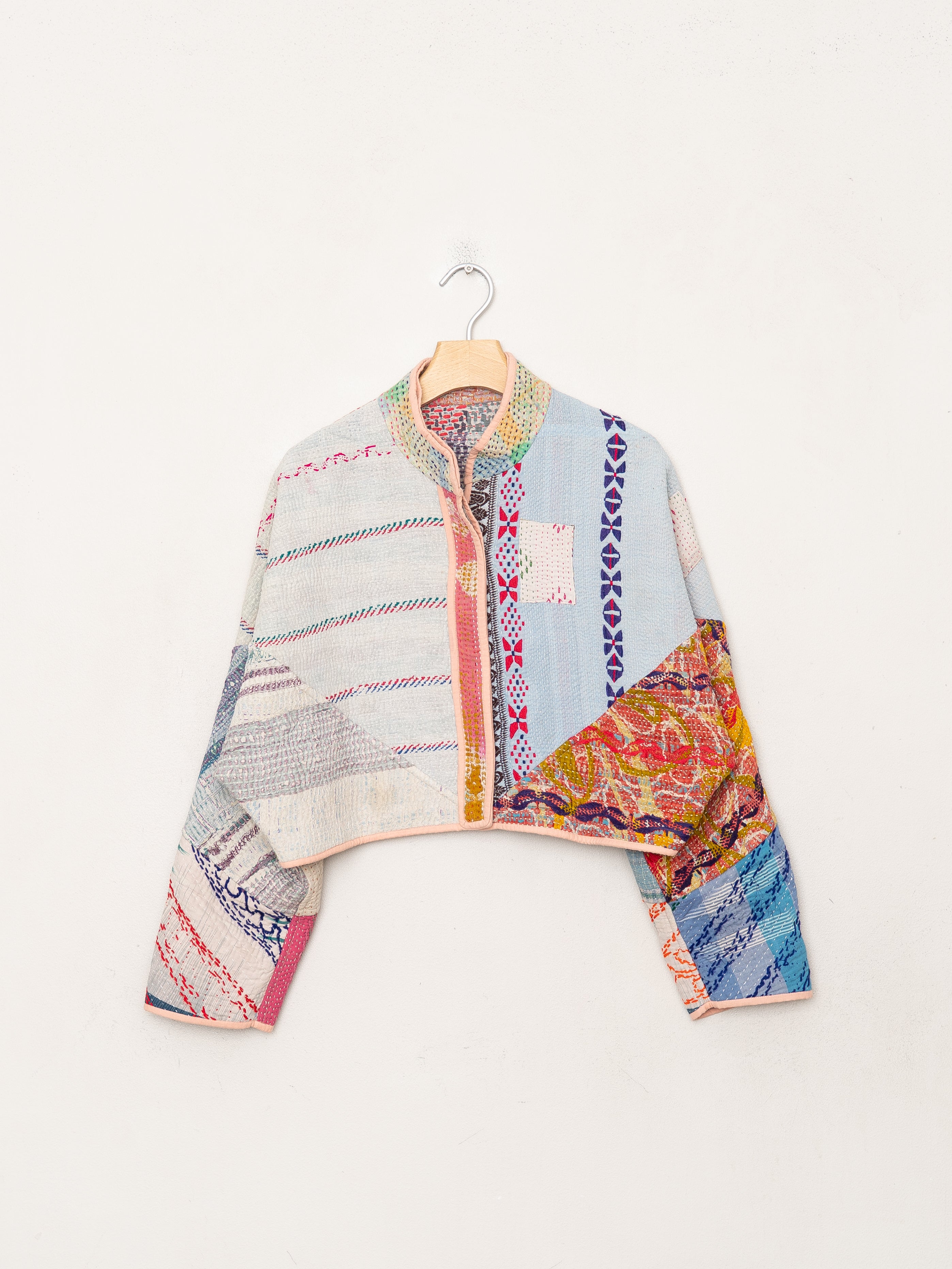 The Kaira Cropped Quilted Patchwork Kantha Jacket Wholesale