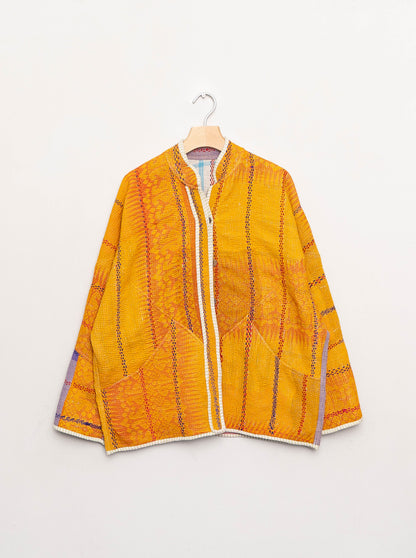 The Ladhiya Quilted Patchwork Kantha Jacket