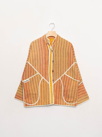 The Ladhiya Quilted Patchwork Kantha Jacket