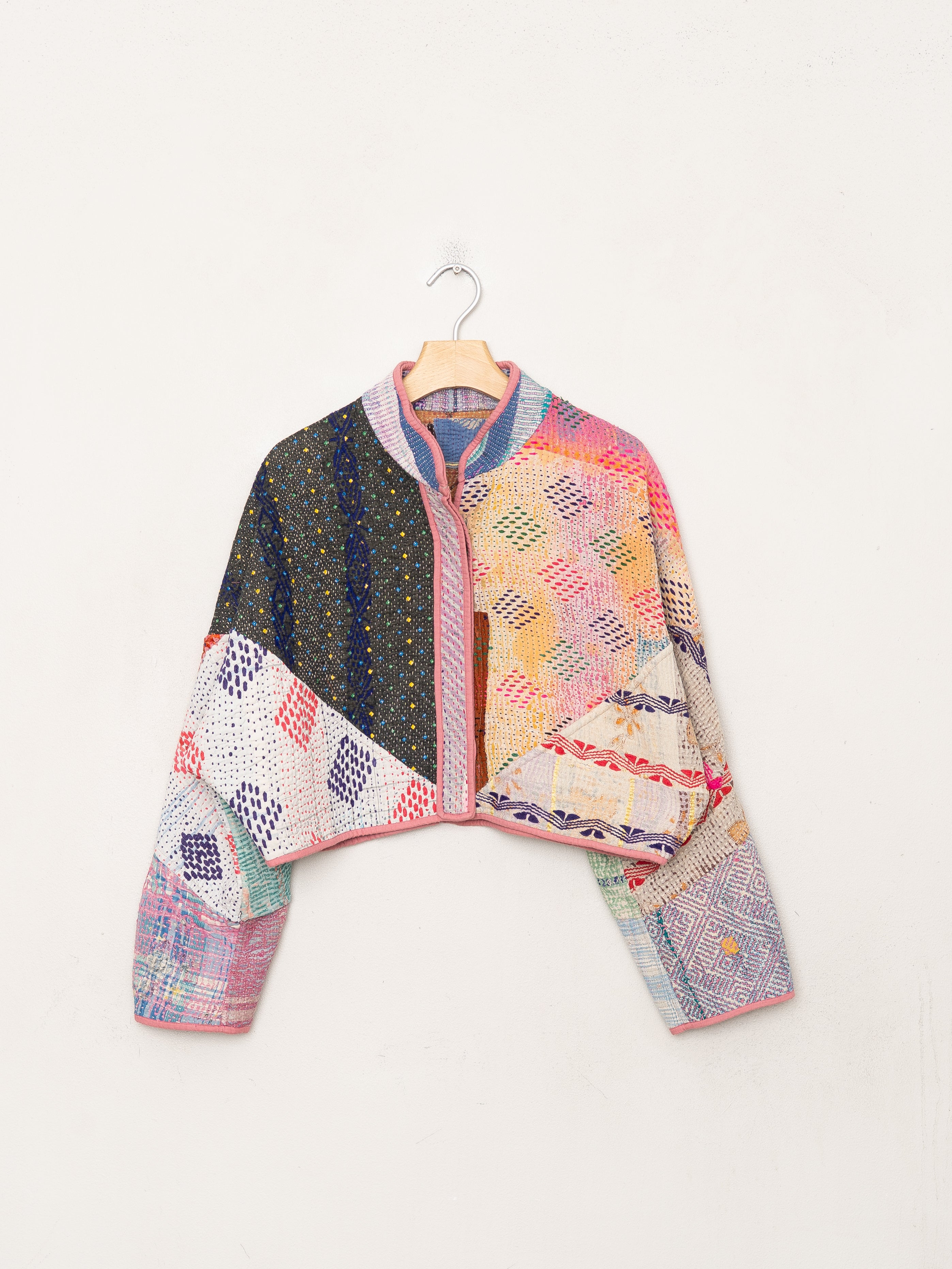 The Kaira Cropped Quilted Patchwork Kantha Jacket Wholesale
