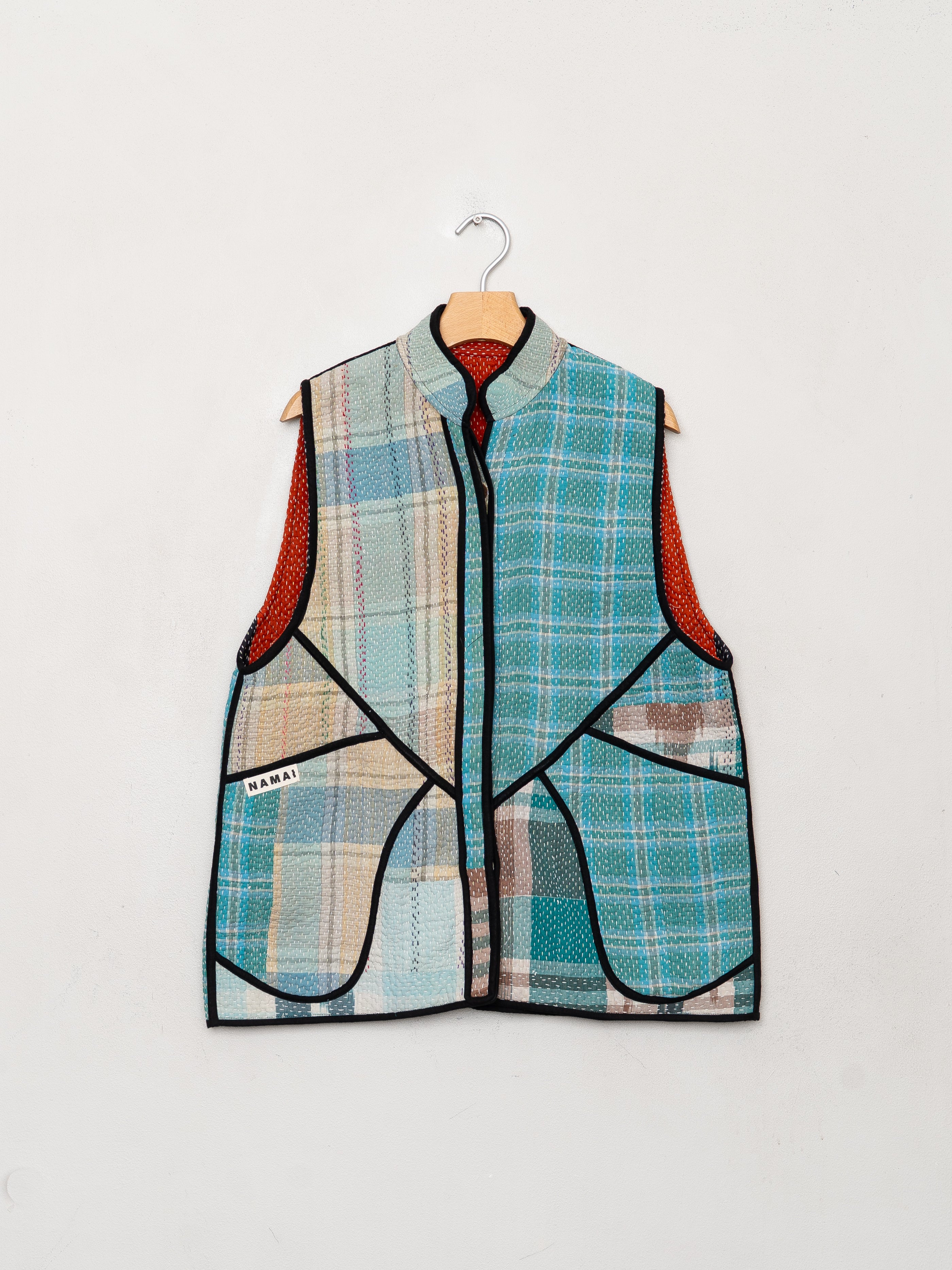 The Ladhiya Quilted Patchwork Kantha Vest