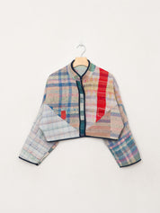 The Kaira Cropped Quilted Patchwork Kantha Jacket