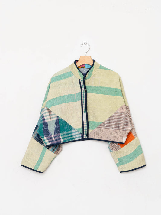 The Kaira Cropped Quilted Patchwork Kantha Jacket Wholesale