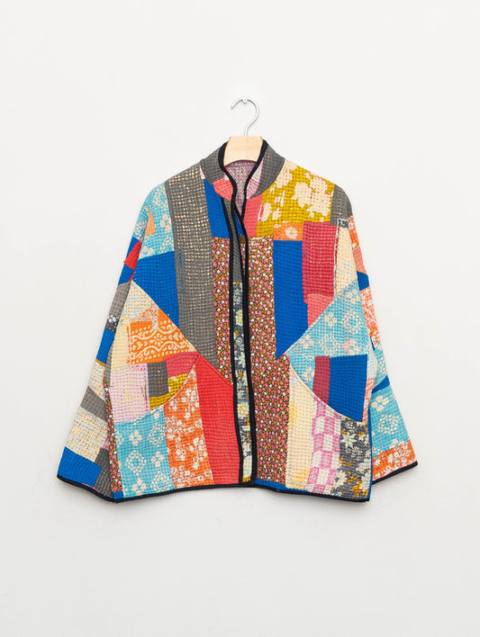 The Ladhiya Quilted Patchwork Kantha Jacket