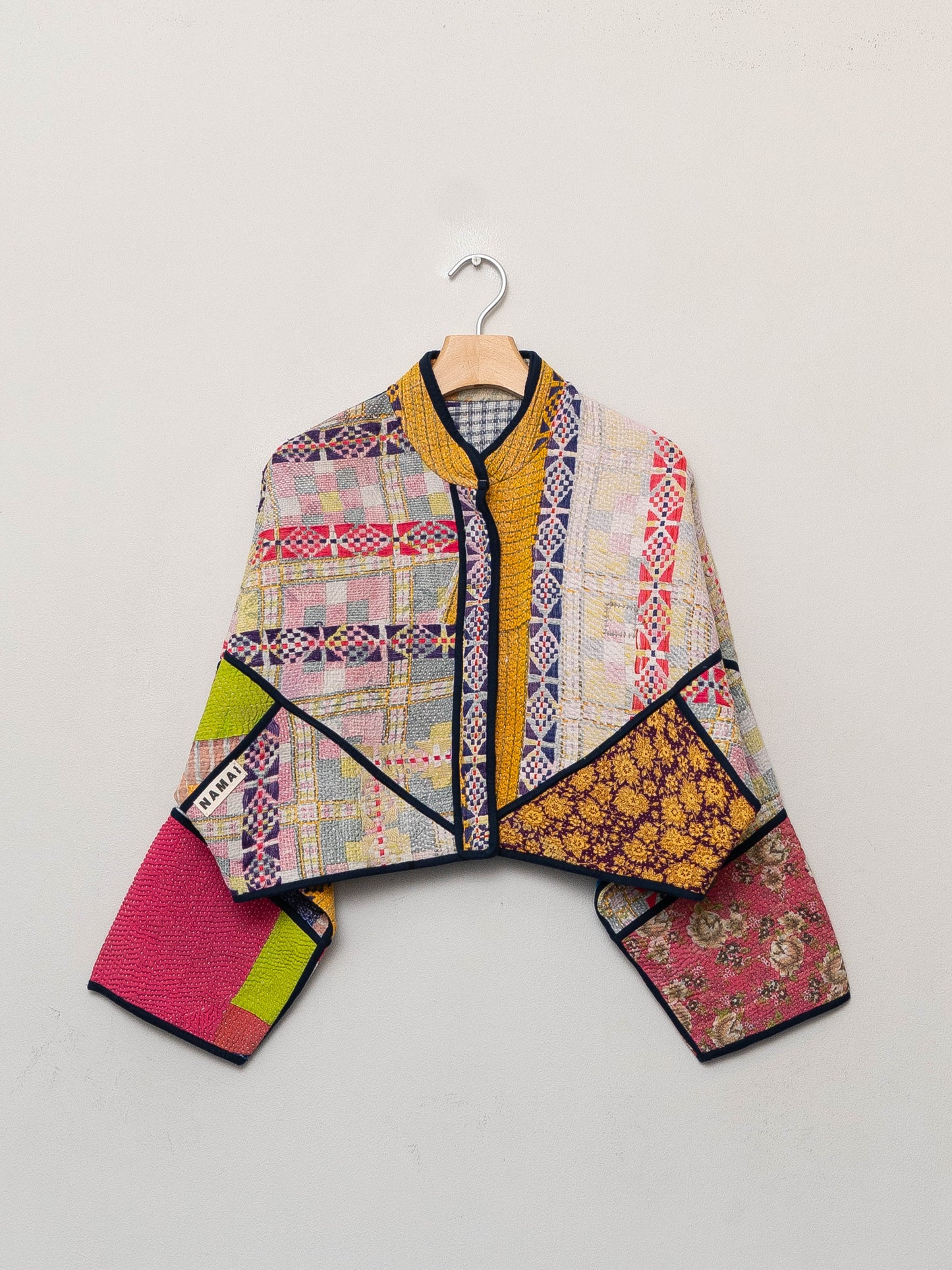 The Kaira Cropped Patchwork Jacket Wholesale