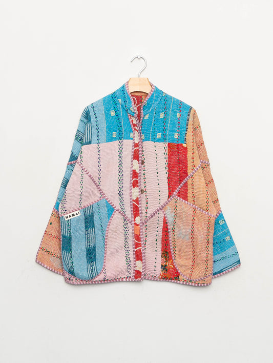 The Ladhiya Quilted Patchwork Kantha Jacket