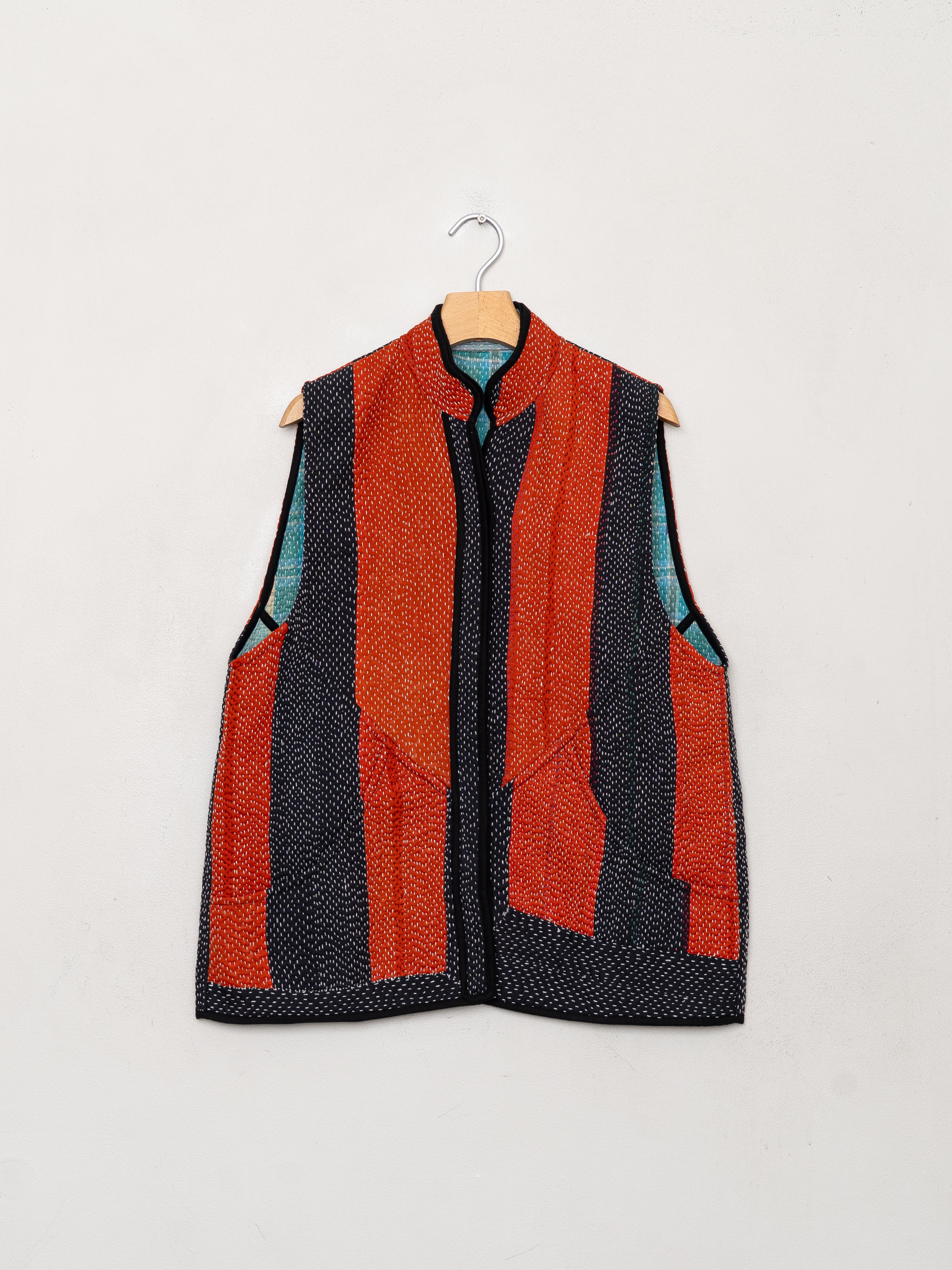 The Ladhiya Quilted Patchwork Kantha Vest