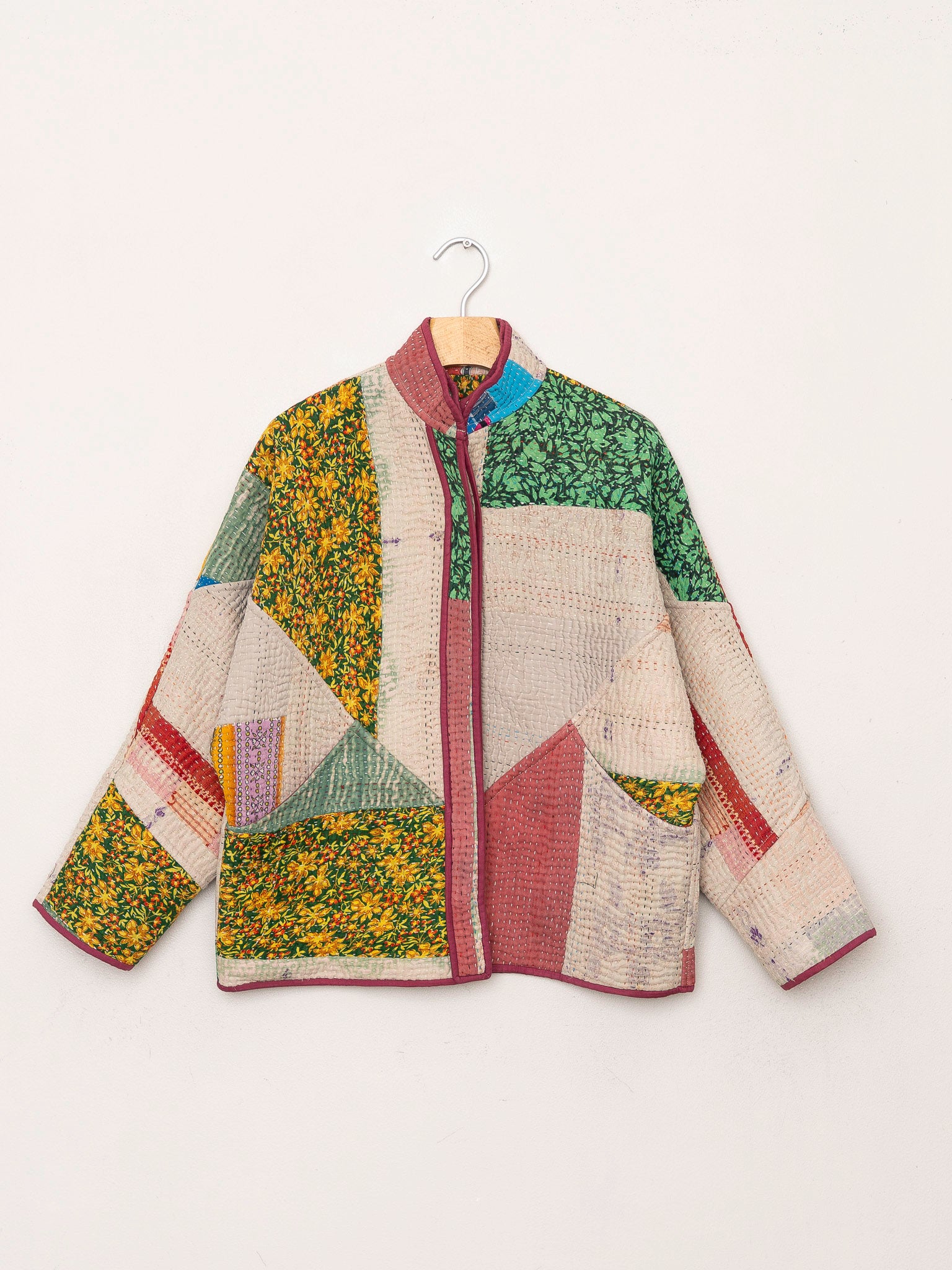 The Ladhiya Petite Quilted Patchwork Kantha Jacket