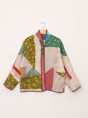 The Ladhiya Petite Quilted Patchwork Kantha Jacket