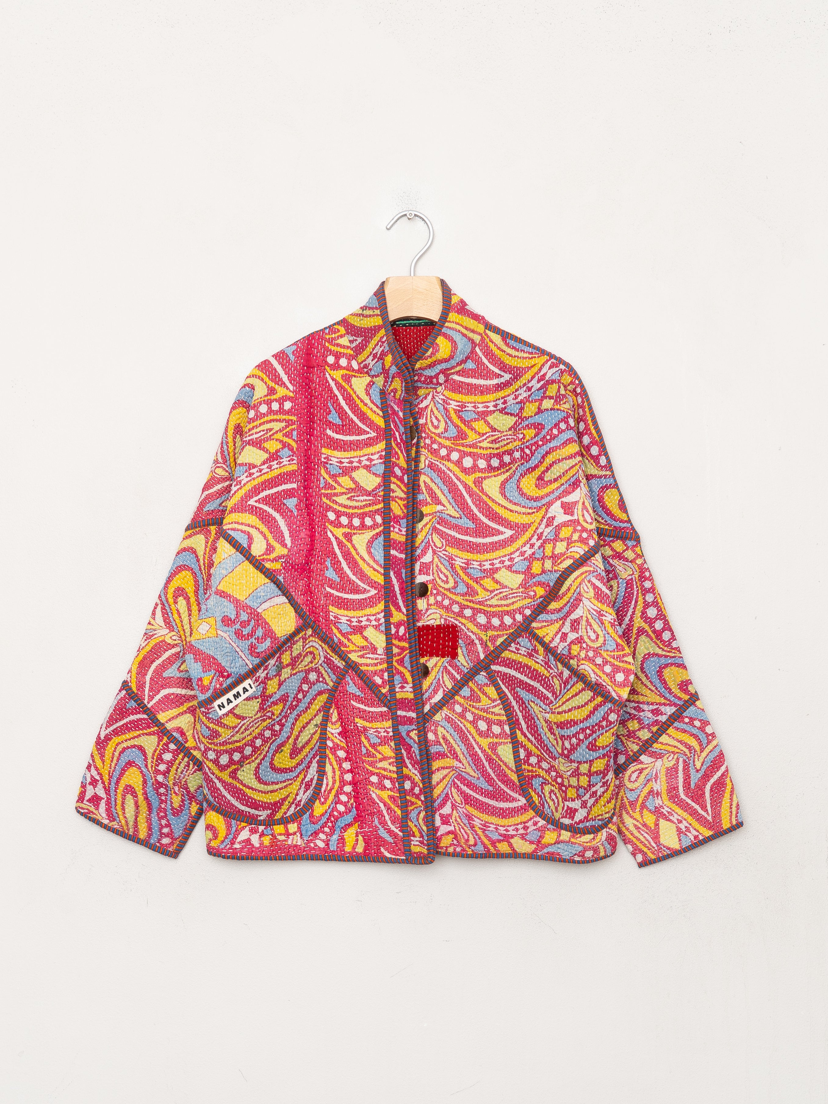 The Ladhiya Petite Quilted Patchwork Kantha Jacket