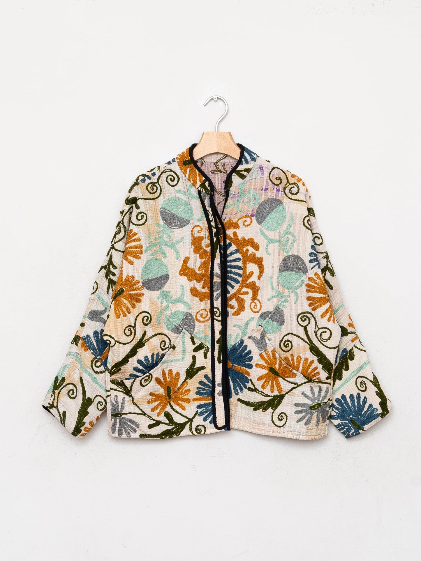 The Ladhiya Petite Quilted Suzani Kantha Jacket