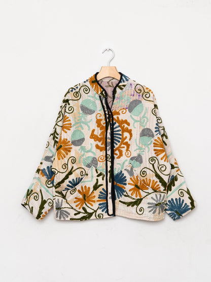 The Ladhiya Petite Quilted Suzani Kantha Jacket