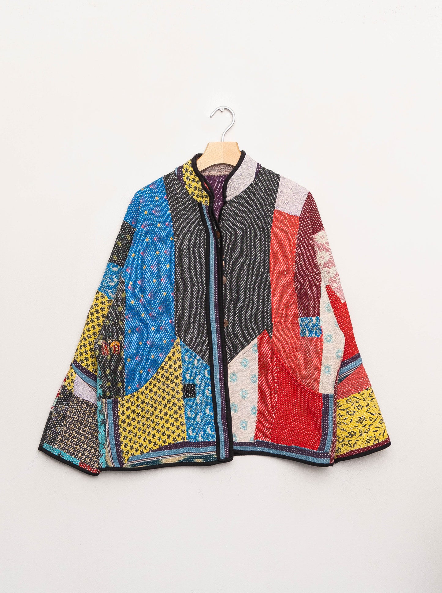 The Ladhiya Quilted Patchwork Kantha Jacket