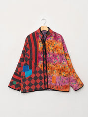 The Ladhiya Quilted Patchwork Kantha Jacket