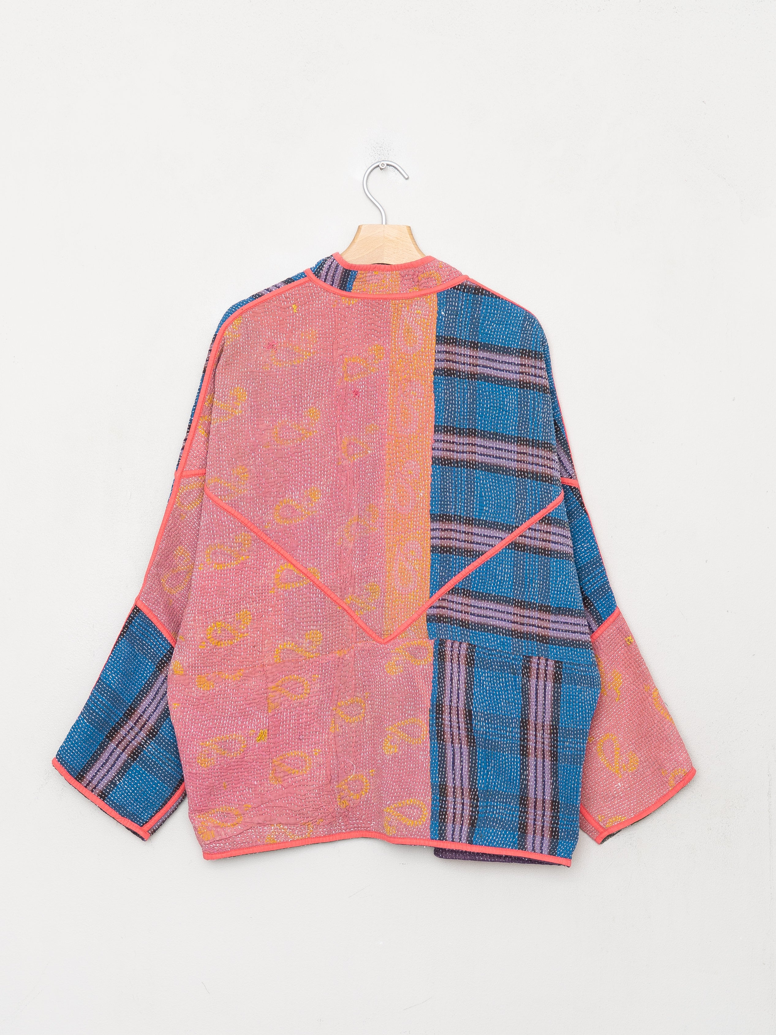 The Ishani Quilted Indigo Kantha Jacket