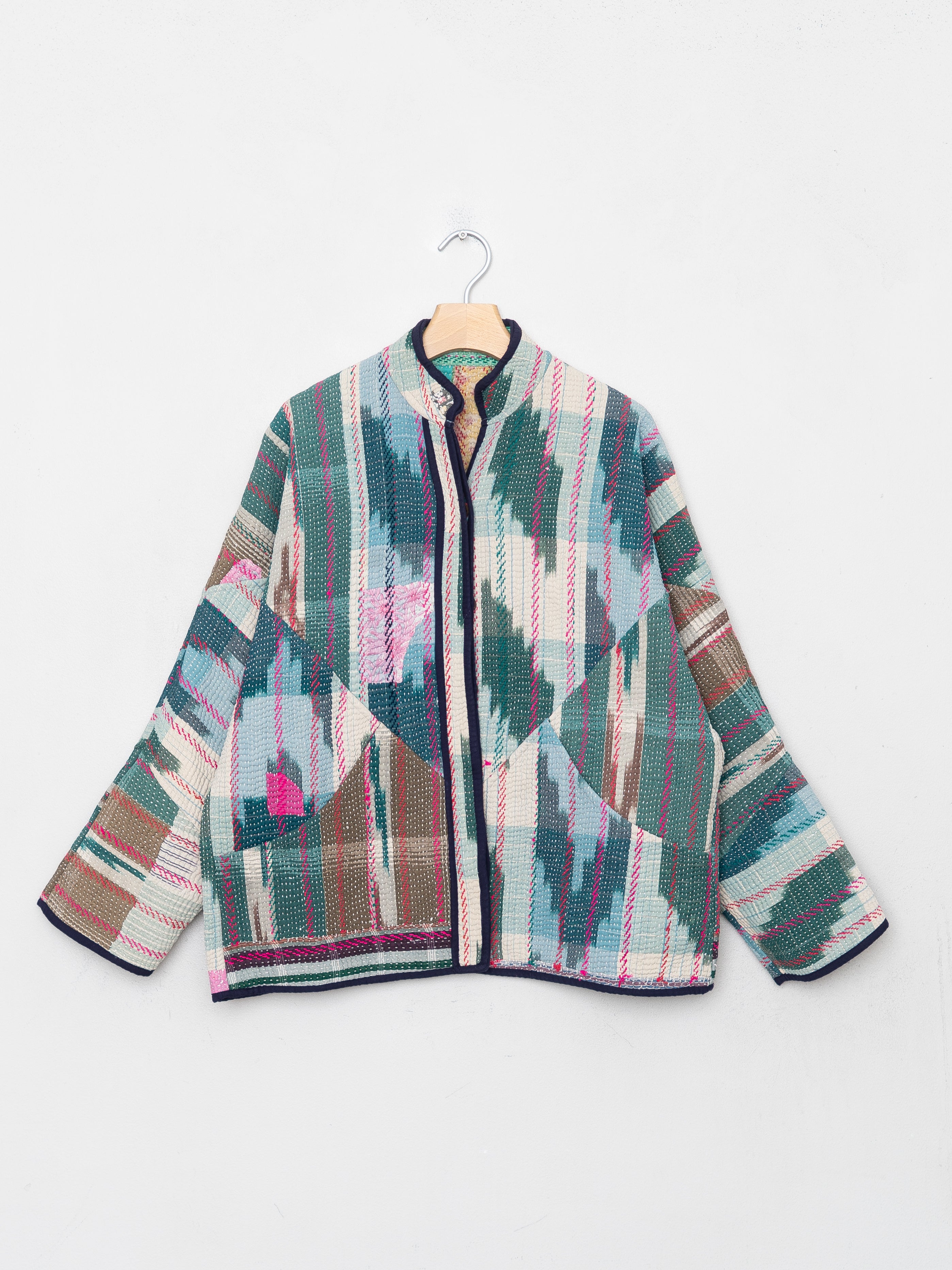 The Ladhiya Quilted Patchwork Kantha Jacket
